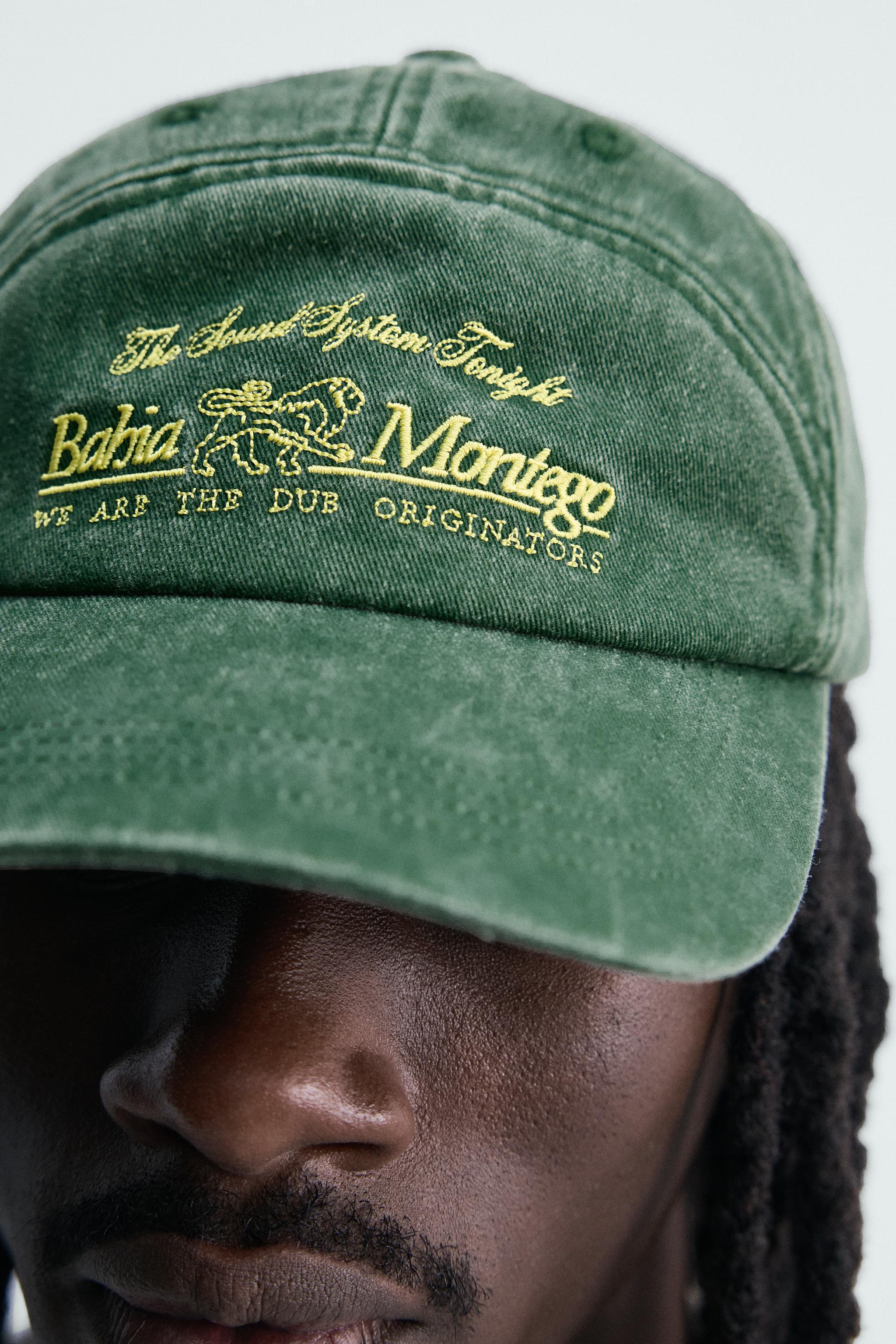 CONTRAST EMBROIDERED WASHED CAP